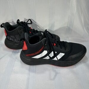 Adidas Own The Game 2.0 Basketball Shoes Mens Size 7.5 Black White Red